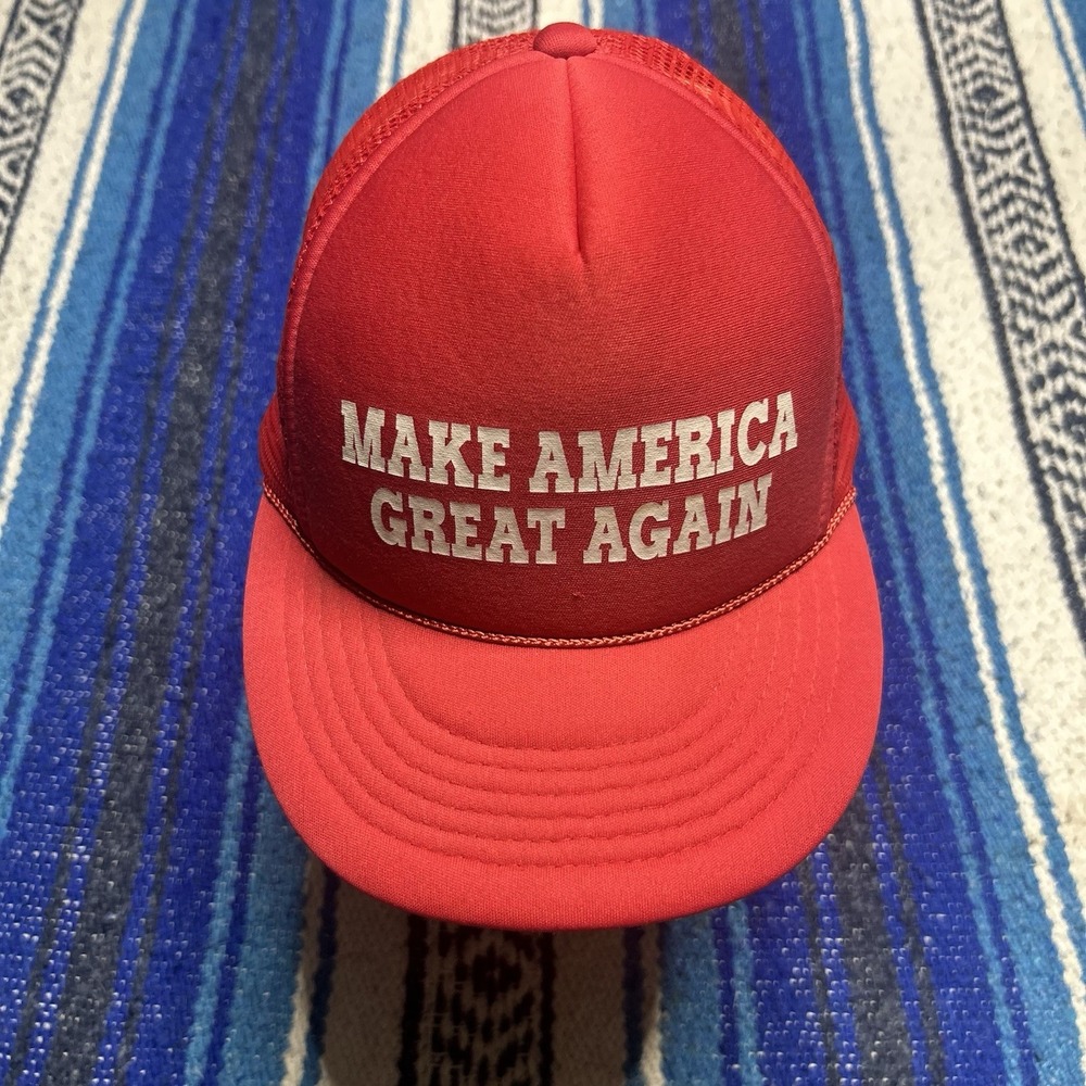 Make America Great Again MAGA Cobra Red Trucker Hat Rope Mesh Snapback